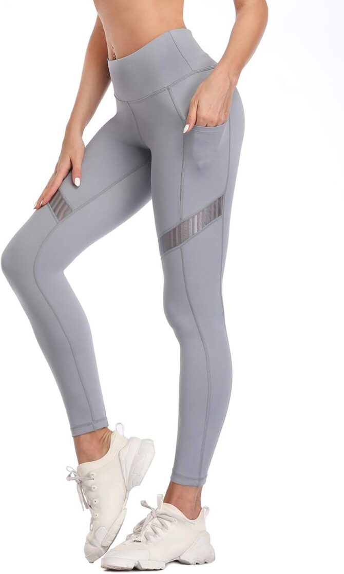 Womens Compression Workout Leggings for Women High Waist Capri Yoga Pants Running Climbing Cycling