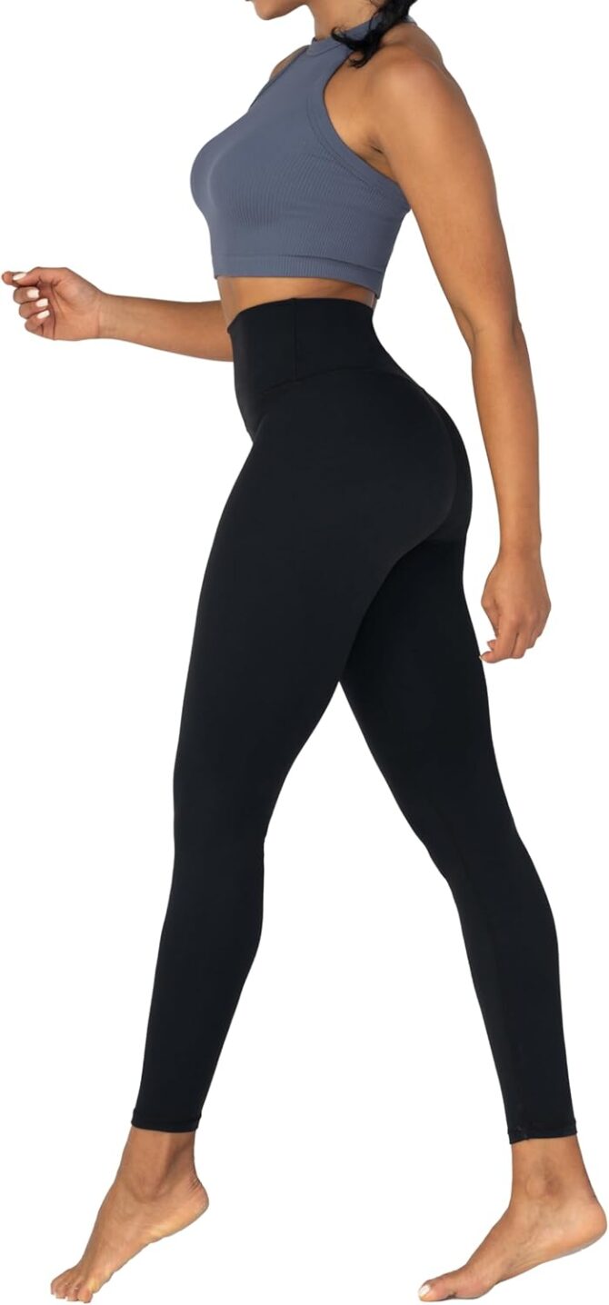Leggings for Women Yoga Pants with Tummy Control & High Waist for Workout Lounge Gym - Image 2