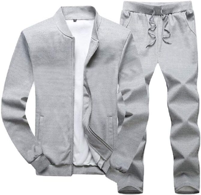 Men's Casual Tracksuit Long Sleeve Running Jogging Athletic Sports Set